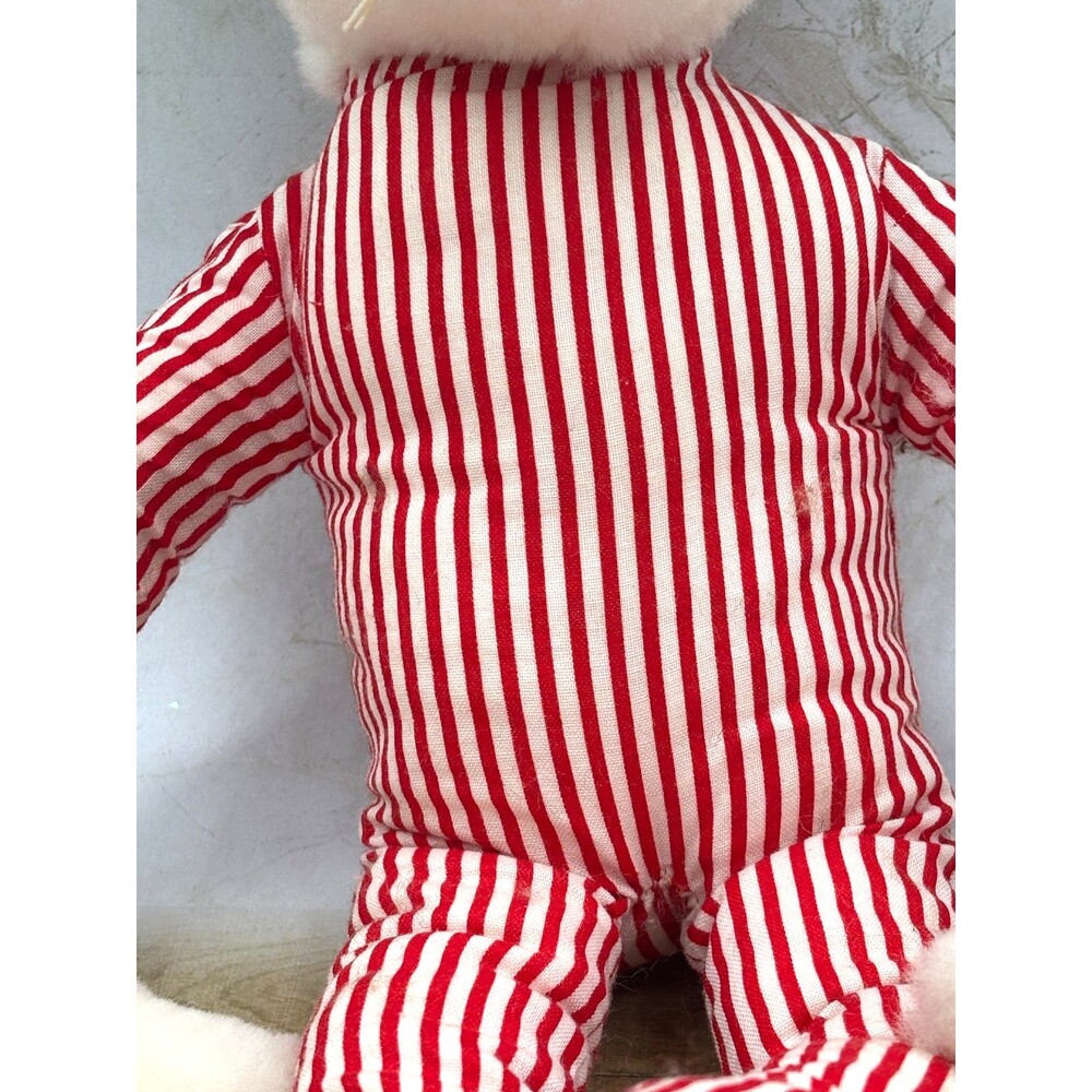 Vintage Eden Toys Red & White Striped Plush Mouse 18″ Soft Toy 1980-90s USA Made - Picture 4 of 15